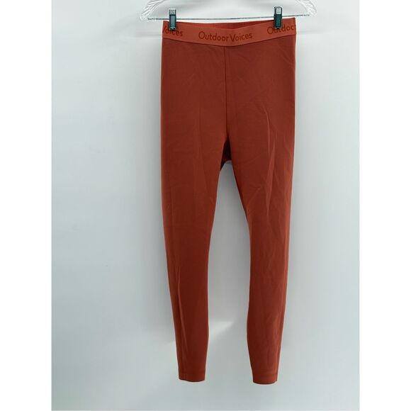 Outdoor Voices Leggings Smooth Women Small Russet Orange‎ High Rise 7/8 Length - Picture 1 of 10